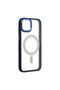 Apple iphone 15 pro case room magnetic safe silicone - navy blue - 4