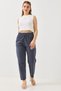 Anthracite Canvas Woven Comfortable Cut Pants with Elastic Waist and Adjustable Laces and Side Pockets - 7