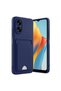 Oppo A38 Case Kelvin Silicone with Business Card - Navy Blue