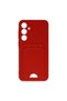 Samsung Galaxy A35 5g Case Kelvin Silicone with Business Card - Red - 2