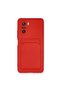 Xiaomi Poco F3 Case Kelvin Silicone with Business Card - Red