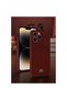 Apple iPhone 15 Pro Case Kelvin Silicone with Business Card Holder - Claret Red - 2