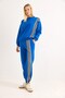 Saks Şardonlu Three-Thread Comfortable Fit Side Stripe Embroidered Elastic Cuff Sweatpants - 4