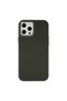 Apple iphone 12 pro max case asian leather silicone - dark green