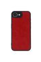 Apple iphone 16e case aras leather cover - red - 3