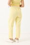 Yellow Canvas Woven High Waist Mom Fit Comfortable Cut Casual Trousers with Side Pockets - 5