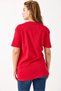 Red Cotton Textured Crew Neck Short Sleeve Basketball Graphic Printed Casual T-Shirt - 5
