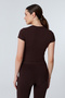 Mila Brown Bodycon Stretch Knitted Crop Tshirt and Spanish Flare Leggings Y2K Bottom-Top Set - 7