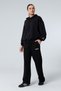 Black Premium Embroidered Adjustable Cuffed Baggy Sweatpants - 4
