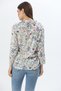 White Linen Woven Shirt with Collar, Loose Fit, Patterned, Buttoned, Long Sleeve Shirt - 4