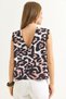 Black Crepe Fabric V-Neck Sleeveless Patterned Lace Detailed Relaxed Cut Blouse - 4