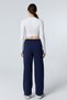 Navy Blue Premium Embroidered Adjustable Cuffed Baggy Sweatpants - 5