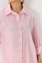 Pink Woven Fabric Shirt Collar Drop Shoulder Oversized Stone Detailed Buttoned Shirt - 4