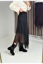 Black Tulle Fabric Comfortable Cut and Lined Skirt with Stone Detail Suitable for Daily Use - 3
