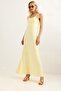 Yellow Rope Strap Backless Long Dress with Comfortable Cut, Suitable for Daily Use - 2