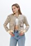 Black Three-Thread Cotton Ribbed Fabric Double-Pocket Bomber Jacket with Ribbed Cuffs