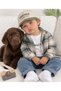 Lumberjack Shirt, Embroidered Hat, Printed Badi Lycra Jeans, 4-Piece Baby Boy/Child Set