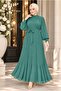 Women's Pleated Chiffon Hijab Evening Dress Sb0019