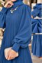 Women's Pleated Chiffon Hijab Evening Dress Sb0019 - 3