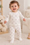 Floral Patterned 100% Cotton Baby Girl Long Sleeve 2-Piece Set