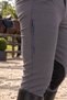 Men's leather-trimmed riding pants - grey - 4