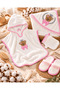 100% Cotton Baby Bath Towel Set with Hood - Soft & Teddy Bear Embroidered Pareo Towel - 4 Pieces - 4