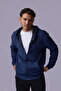 Defy's Men's Oversize Hooded Zipper Pocket Sweatshirt