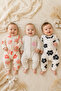 Floral Patterned 3-Piece Baby Girl Jumpsuit