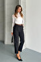 Belted Trousers with Pencil Pockets and Back Pocket Detail