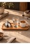 3 Piece Turkish Coffee Presentation Set with Wooden Tray