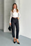 Belted Trousers with Pencil Pockets and Back Pocket Detail - 4
