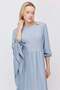 Women's Layered Detailed Crew Neck Textured Maxi Dress - 6