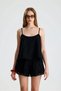 Onyx Lace Shorts and Blouse Black Set - 2