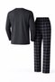 Men's Interlock Comfortable Fit Zero Collar Cotton Pajama Set 6806 - 3