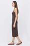 Women's Polo Neck Sleeveless Midi Dress - 3