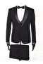 Slimfit Black Shawl Collar Groom Suit Jacket - Vest - Pants - Shirt - Bow Tie