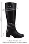 Women's Black Zippered Thick Heeled Genuine Leather Boots - 2