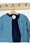 Turquoise Striped Horizontal Striped Cotton Leged 2.5 Tog Children's Sleeping Bag - 4
