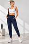 Women's Sweatpants High Waist Jogger Scuba Fabric Relaxed Fit Jogger Sweatpants with Pockets - 2