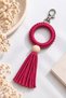 12 Pcs Macrame Handmade Ring Charm Keychain/Bag Charm for Special Occasions - 5