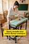 15 Pieces of Elastic School Desk Cover and Teacher's Desk Cover (Made of Cotton) / Blue Gingham - 7