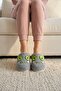 Women's Gray Cute Kermit Sherpa Furry Winter House Slippers 3 cm Byndmtfter2Goz - 3