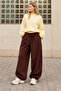 Acı Kahve Stoperli Barrel Fit Brushed Inside Women's Sweatpants Mg2687 - 4
