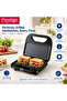 Grill Sandwich Maker, Toast, Waffle, Griddle, Iron Panini Press Slice, Non Stick Multifunctional Plates for Grilling and Toasting, 700-800 Watt, Black Stainless Steel - 3