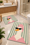 Digital Printing Washable Non-Slip Base 2-Piece Bathroom Mat Set 40X60 60X100