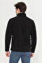 Men's Black Softshell Fleece Standard Full Zipper 3 Pocket Men's Fleece Cardigan - 6