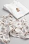 Set of 2 Embroidered Ribbed Knit Baby and Children's Envelope Collar Snap Fastener Bodysuits - 3