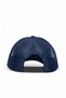 Size 7 Cordura White-Navy Blue Trucker Hat with Logo - 4