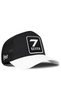 White-Black Trucker Hat with Number 7 Logo