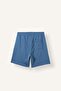 Relax Fit Elastic Lace-Up Waist Shorts with Text Detail I3699Ax26Hs - 7